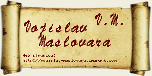 Vojislav Maslovara vizit kartica